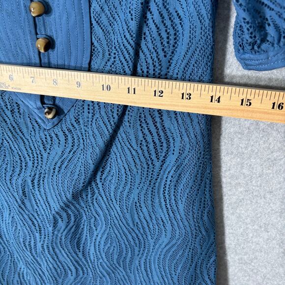 Plenty‎ Anthropologie Dress 2 Silk Lace Sheer Puff Twee Quirky Feminine Mod 50s - Picture 10 of 13